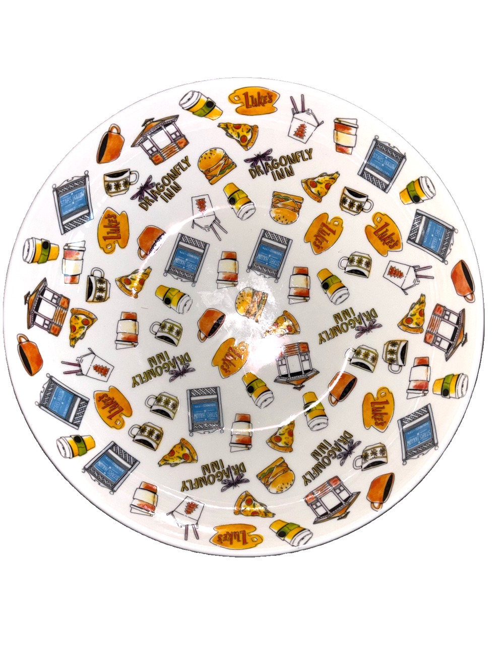 Gilmore Girls Dragonfly Inn Luke's Diner Coffee Logo's Ceramic Pasta Soup Bowl